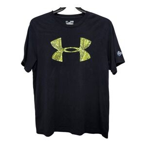 Under Armour HeatGear NFL Combine Tee XL Black Neon Logo Short‎ Sleeve Shirt